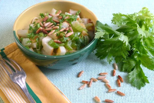 Pasta-Sellerie-Birne-Gorgonzola