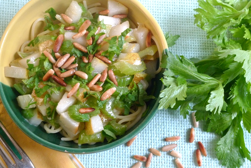 Pasta-Sellerie-Birne-Gorgonzola