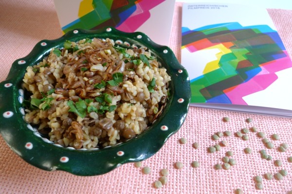 Bulgur mit grünen Linsen