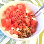 Haferflocken mit Joghurt und Wasermelone