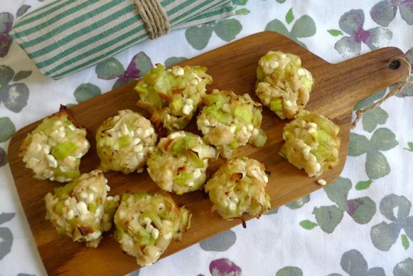 Lauch-Laibchen mit Cottage Cheese