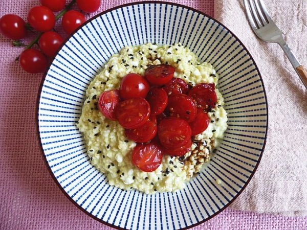 Hirsesalat mit Balsamico Tomaten